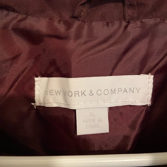 New York & Company women’s deep purple light‎ padding puffer zip vest pockets XL - Picture 3 of 8